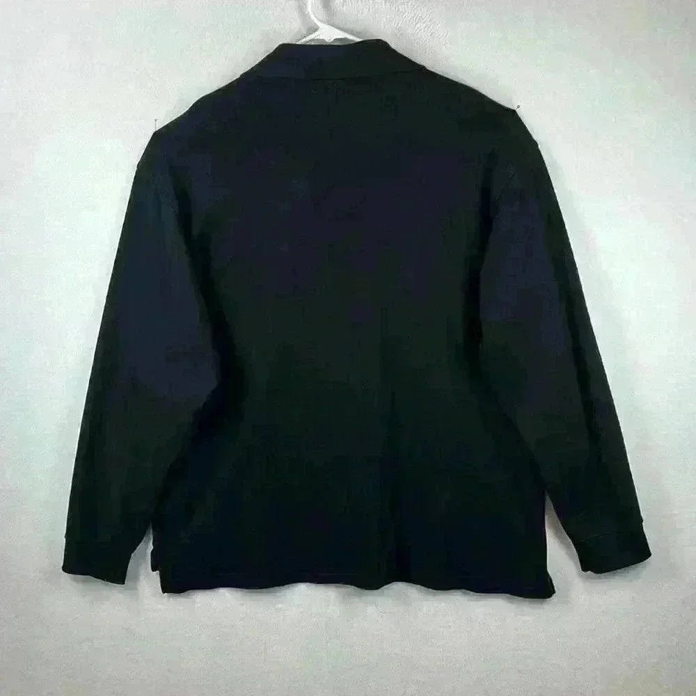 Bobby Jones Men’s Polo Shirt Size XL Black Long Sleeves 100% Pima Cotton - Picture 3 of 9